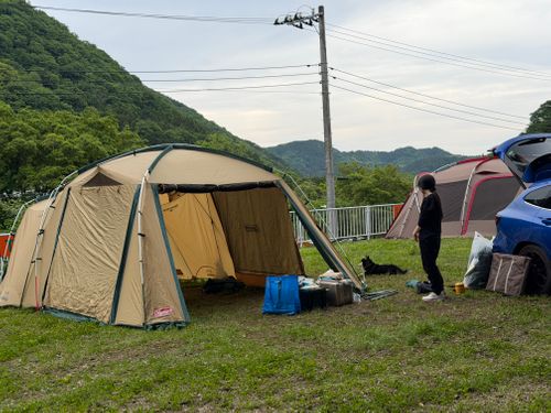 受験終わったので久々のファミキャン@清川村 MAMURO Camp base ファミリーキャンプ 区画サイト Takadaさんのキャンプブログ CAMPiii（キャンピー） -キャンプ専用SNS キャンプのすべてがここに集まる-