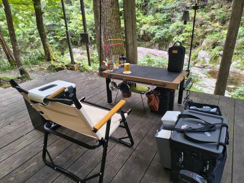 渓流と雨の避暑キャンプ🏕 匹見峡レストパーク ソロキャンプ 区画サイト ＪＩＭＭＹさんのキャンプブログ CAMPiii（キャンピー） -キャンプ専用SNS キャンプのすべてがここに集まる-