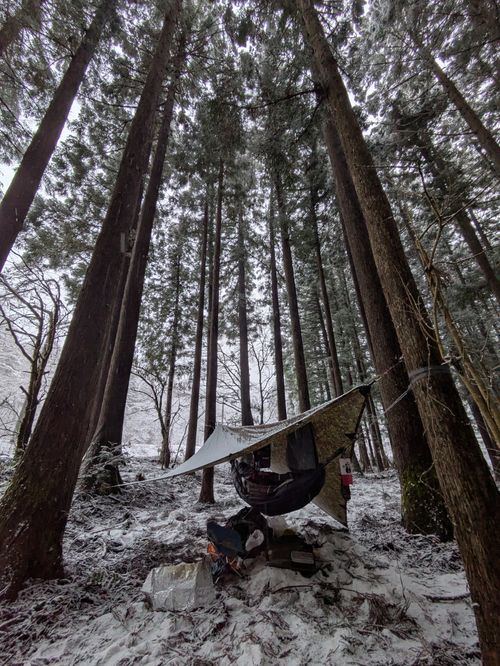 CAMPiii（キャンピー） gajumaruさんのキャンプブログ 石川県の山の中で雪中Hammock 石川県
