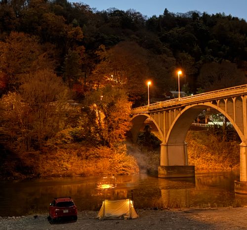 CAMPiii（キャンピー） Takadaさんのキャンプブログ 近場で冬キャン@ふたたびの橋 小倉橋下の河川敷