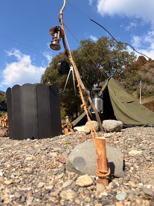 よか天気です梅（ばい）🌸 前川キャンプ場 ソロキャンプ フリーサイト camping roll♪さんのキャンプブログ CAMPiii（キャンピー） -キャンプ専用SNS キャンプのすべてがここに集まる-