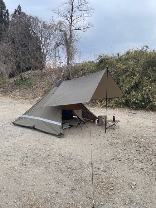 徒歩ソロで行く、武甲山と荒川の眺めが最高な、ともえ川Parkへ！ ともえ川Park ソロキャンプ 区画サイト ma9さんのキャンプブログ CAMPiii（キャンピー） -キャンプ専用SNS キャンプのすべてがここに集まる-