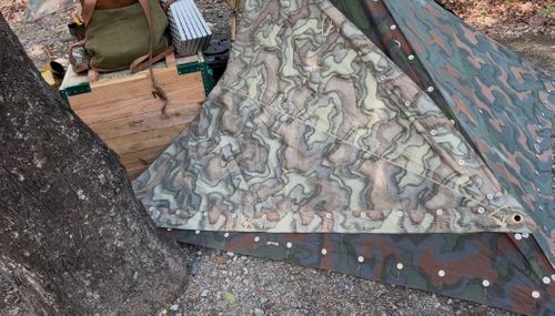 飛行機雲&times;camoⅡ（低空張り） ソロキャンプ フリーサイト Camp 'n'g  Roll♪🏁さんのキャンプブログ CAMPiii（キャンピー） -キャンプ専用SNS キャンプのすべてがここに集まる-
