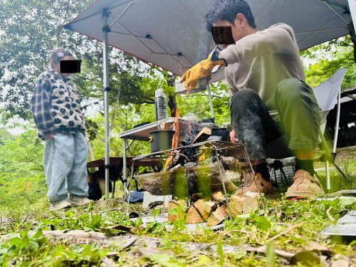 トラブルデイキャンプ 紀泉わいわい村 FUNNY HEARTH ファミリーキャンプ 区画サイト say Gさんのキャンプブログ CAMPiii（キャンピー） -キャンプ専用SNS キャンプのすべてがここに集まる-