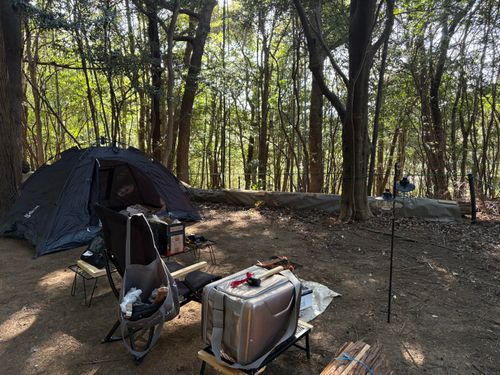 ソロキャンプ 千葉市 昭和の森 グループキャンプ ソロキャンプ フリーサイト 友希たろうさんのキャンプブログ CAMPiii（キャンピー） -キャンプ専用SNS キャンプのすべてがここに集まる-