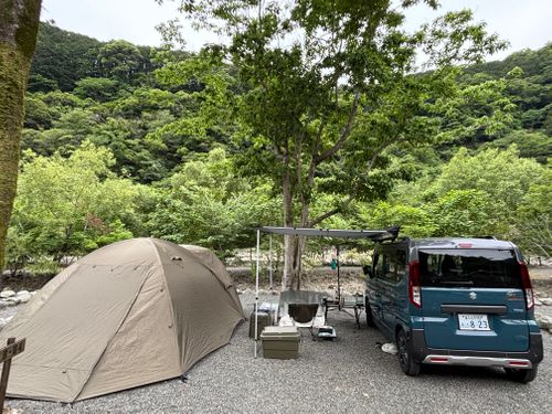 蛍の舞にうっとり Black Smith Outdoorfield Sanogawa Base ソロキャンプ オートサイト 区画サイト marpyさんのキャンプブログ CAMPiii（キャンピー） -キャンプ専用SNS キャンプのすべてがここに集まる-