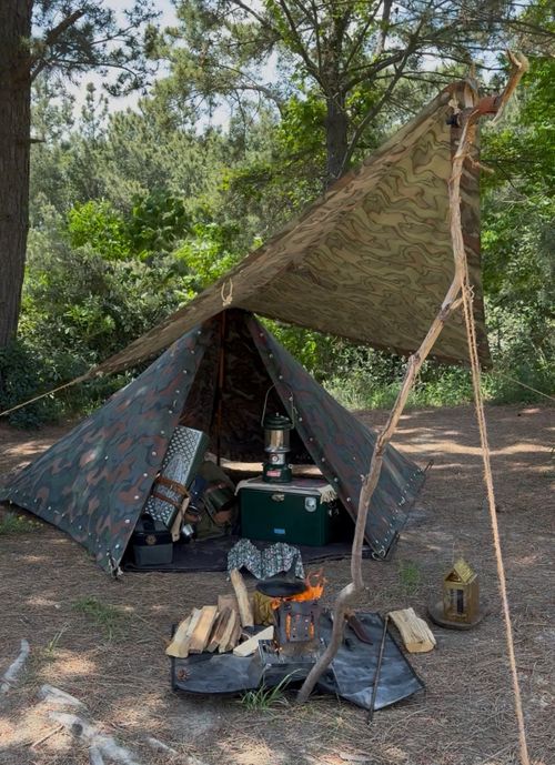 軍幕🪖浪漫野営 小松海岸 ソロキャンプ フリーサイト Camp 'n'g  Roll♪🏁さんのキャンプブログ CAMPiii（キャンピー） -キャンプ専用SNS キャンプのすべてがここに集まる-