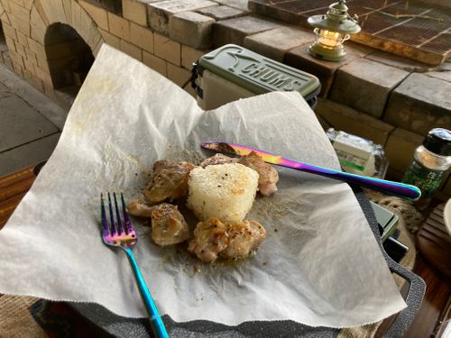 Garage camp store行ってからの外ぼっち焼肉 ソロキャンプ フリーサイト camping roll♪さんのキャンプブログ CAMPiii（キャンピー） -キャンプ専用SNS キャンプのすべてがここに集まる-