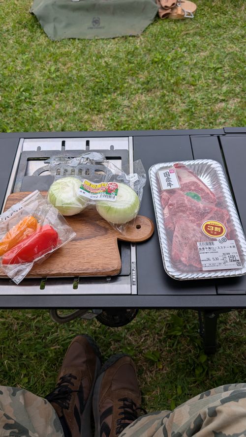 山を見て　肉を焼き　あの人を思ふ ソロキャンプ フリーサイト ヒゲキャンさんのキャンプブログ CAMPiii（キャンピー） -キャンプ専用SNS キャンプのすべてがここに集まる-