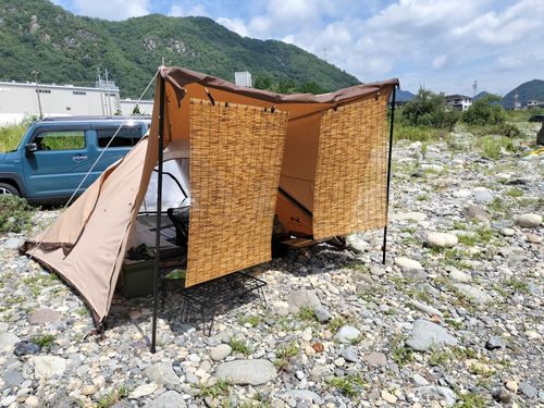 淡水浴 美濃橋 河川敷 ソロキャンプ グループキャンプ フリーサイト たかぽんたさんのキャンプブログ CAMPiii（キャンピー） -キャンプ専用SNS キャンプのすべてがここに集まる-