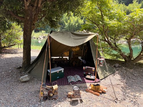 i.j.天幕🇯🇵＆ポ軍🇵🇱パップテント🏕️ 前川キャンプ場 ソロキャンプ フリーサイト Camp 'n'g  Roll♪🏁さんのキャンプブログ CAMPiii（キャンピー） -キャンプ専用SNS キャンプのすべてがここに集まる-