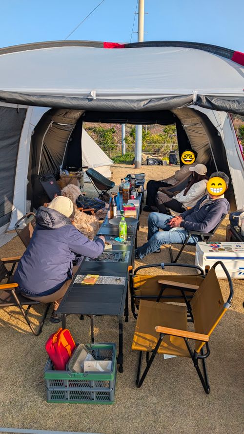 ひな祭り(だったね)🎎WBC応援キャンプ⚾️ たまなフラワーパーク ソロキャンプ ファミリーキャンプ グループキャンプ 区画サイト ヒゲキャンさんのキャンプブログ CAMPiii（キャンピー） -キャンプ専用SNS キャンプのすべてがここに集まる-