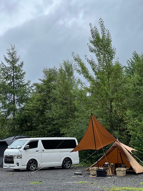 雨と爆風とペースキャンプ 木曽駒冷水キャンプ公園 ファミリーキャンプ フリーサイト hiyryushoさんのキャンプブログ CAMPiii（キャンピー） -キャンプ専用SNS キャンプのすべてがここに集まる-