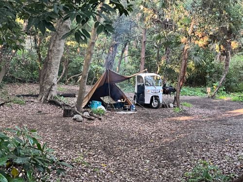 こちらも2回目ハマキャンプ⛺️ 自然館泉ベリーキャンプ場 ソロキャンプ 区画サイト よスさんのキャンプブログ CAMPiii（キャンピー） -キャンプ専用SNS キャンプのすべてがここに集まる-