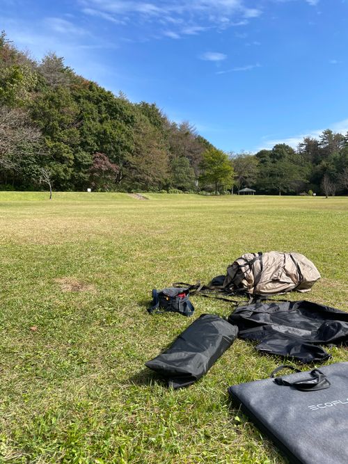 濡れたテントを干すためのデイキャンプ 雄和椿川 ソロキャンプ フリーサイト ロコCamp0828さんのキャンプブログ CAMPiii(キャンピー) -キャンプ専用SNS キャンプのすべてがここに集まる-