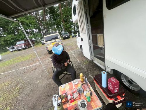 キャンピングカーと青森の旅4泊5日〜初日編 秋山浜キャンプ場 グループキャンプ フリーサイト hachi329さんのキャンプブログ CAMPiii（キャンピー） -キャンプ専用SNS キャンプのすべてがここに集まる-