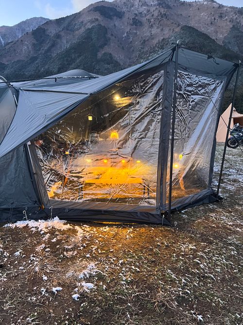 これがやりたかったよ！富士山とTPU🤩✨✨✨まさかの雪にびっくり5回目のふもとっぱら🗻 ふもとっぱらキャンプ場 ファミリーキャンプ フリーサイト Izumiさんのキャンプブログ CAMPiii（キャンピー） -キャンプ専用SNS キャンプのすべてがここに集まる-