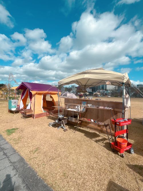 今日は売り子さんだよ(◍¯∀¯◍)！アウトドアパーク青葉山 青葉山公園 Oniyomeさんのキャンプブログ CAMPiii（キャンピー） -キャンプ専用SNS キャンプのすべてがここに集まる-