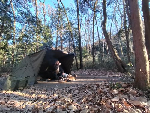 新年一発目の最＆高！！ 月川荘キャンプ場 林間サイト ソロキャンプ フリーサイト ぼっちオヤジさんのキャンプブログ CAMPiii（キャンピー） -キャンプ専用SNS キャンプのすべてがここに集まる-