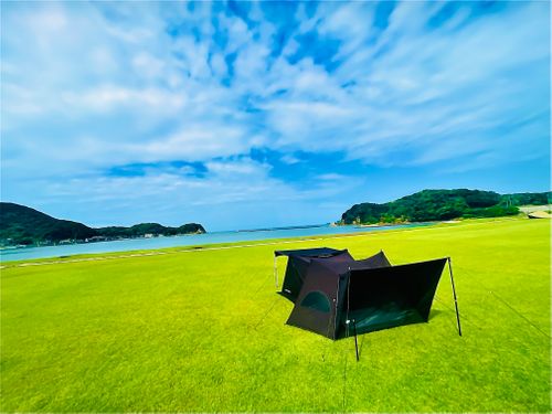 CAMPiii（キャンピー） おじキャン△さんのキャンプブログ 癒しの絶景キャンプを求めて…⛺️ リトライおじうさキャン△ in 阿川ほうせんぐり海浜公園 〜 CAMP NO.154 阿川ほうせんぐり海浜公園