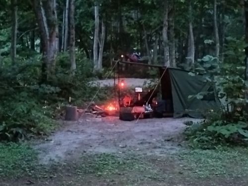 まだまだ納涼キャンプ バンガロー&キャンプからまつ ソロキャンプ フリーサイト yuki papaさんのキャンプブログ CAMPiii（キャンピー） -キャンプ専用SNS キャンプのすべてがここに集まる-