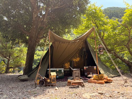 i.j.天幕🇯🇵＆ポ軍🇵🇱パップテント🏕️ 前川キャンプ場 ソロキャンプ フリーサイト Camp 'n'g  Roll♪🏁さんのキャンプブログ CAMPiii（キャンピー） -キャンプ専用SNS キャンプのすべてがここに集まる-