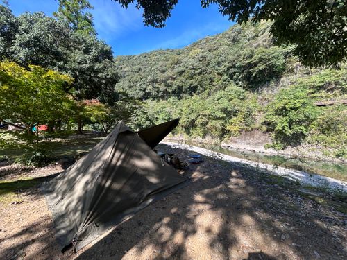久々のソロキャンプ 田辺川湯キャンプ場 ソロキャンプ フリーサイト △kuuga△さんのキャンプブログ CAMPiii（キャンピー） -キャンプ専用SNS キャンプのすべてがここに集まる-