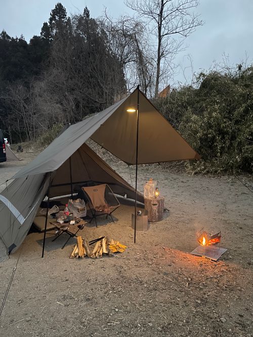 徒歩ソロで行く、武甲山と荒川の眺めが最高な、ともえ川Parkへ！ ともえ川Park ソロキャンプ 区画サイト ma9さんのキャンプブログ CAMPiii（キャンピー） -キャンプ専用SNS キャンプのすべてがここに集まる-