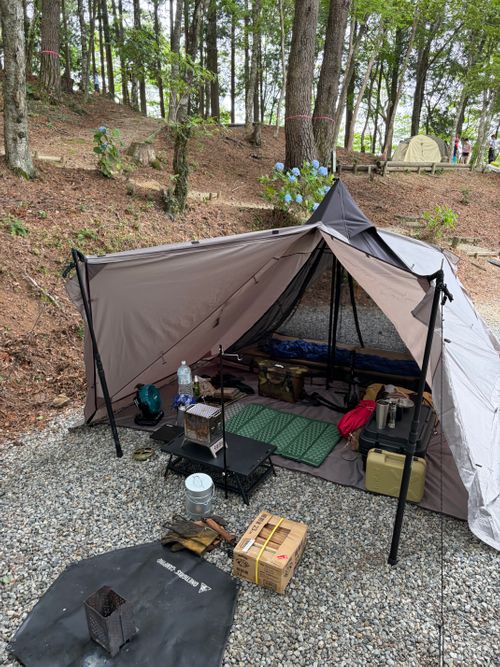 夏は避暑地でキャンプに限る 大川山キャンプ場 ソロキャンプ 区画サイト ゆうさんさんのキャンプブログ CAMPiii（キャンピー） -キャンプ専用SNS キャンプのすべてがここに集まる-