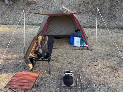 ご無沙汰ソロキャン△ 島ヶ原温泉やぶっちゃキャンプ場 ソロキャンプ フリーサイト たまりぽんずさんのキャンプブログ CAMPiii（キャンピー） -キャンプ専用SNS キャンプのすべてがここに集まる-