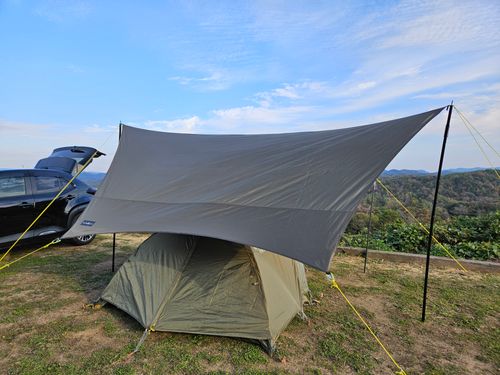 雲海キャンプ➃は雨☔ 花の駅せら オートキャンプ場 ソロキャンプ 区画サイト オートサイト 三代目とっしぃさんのキャンプブログ CAMPiii（キャンピー） -キャンプ専用SNS キャンプのすべてがここに集まる-