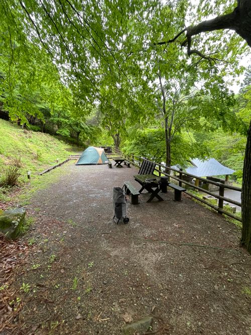 大雨キャンプ。徒歩ソロで行く奥多摩の山奥にある山のふるさと村キャンプ場 山のふるさと村 ソロキャンプ 区画サイト ma9さんのキャンプブログ CAMPiii（キャンピー） -キャンプ専用SNS キャンプのすべてがここに集まる-