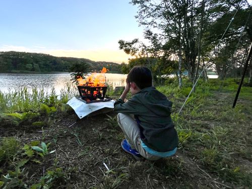 ロケーション最高のプレミアムプライベートサイト🏕️ 大沼フィッシングパーク (大沼野営場) ファミリーキャンプ グループキャンプ 区画サイト オートサイト Train Photographer TAKAさんのキャンプブログ CAMPiii（キャンピー） -キャンプ専用SNS キャンプのすべてがここに集まる-