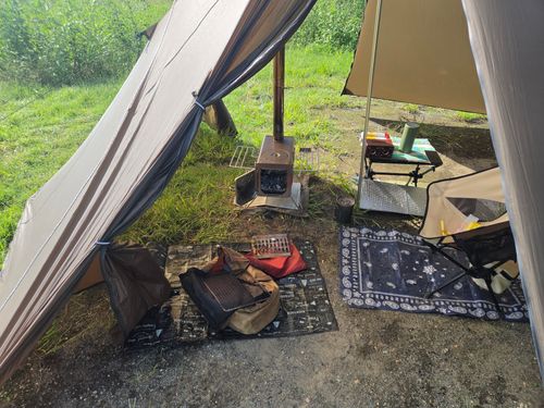 薪ストーブ焼き入れデイキャンプ(※終盤画像閲覧注意) 渡良瀬川河川敷 青少年ひろば ソロキャンプ フリーサイト やんさんのキャンプブログ CAMPiii（キャンピー） -キャンプ専用SNS キャンプのすべてがここに集まる-
