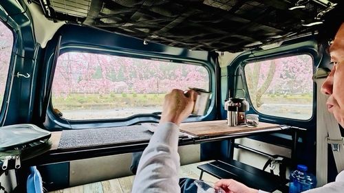 春の嵐！！車中飯で🌸花見🌸が快適。竹の子ご飯で春を満喫。 ソロキャンプ HOTさんのキャンプブログ CAMPiii（キャンピー） -キャンプ専用SNS キャンプのすべてがここに集まる-