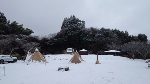 CAMPiii（キャンピー） まーささんのキャンプブログ 思いがけない雪中キャンプ！ UJackむつざわオートキャンプ場（泊地）