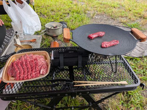 パンダ召喚した馬肉の日 ともえ川Park グループキャンプ オートサイト 区画サイト IZUIZUさんのキャンプブログ CAMPiii（キャンピー） -キャンプ専用SNS キャンプのすべてがここに集まる-