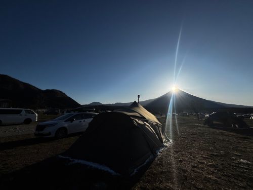 ダイヤモンド富士 ふもとっぱらキャンプ場 ファミリーキャンプ フリーサイト 琥珀にゃんさんのキャンプブログ CAMPiii（キャンピー） -キャンプ専用SNS キャンプのすべてがここに集まる-