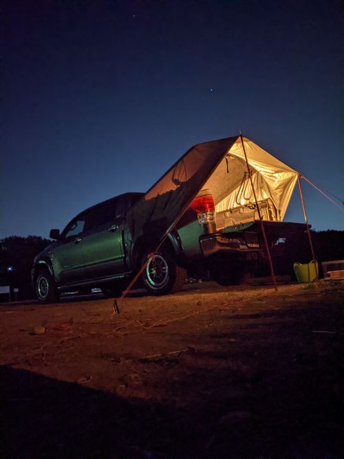 タンドラ荷台テント化 ソロキャンプ 区画サイト d-ogさんのキャンプブログ CAMPiii（キャンピー） -キャンプ専用SNS キャンプのすべてがここに集まる-
