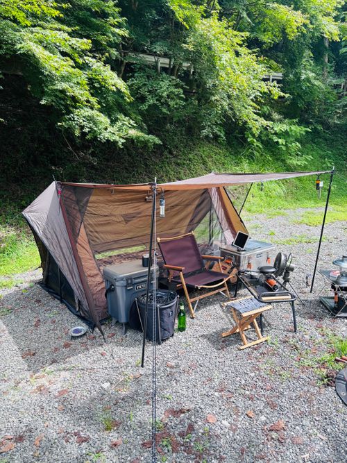 №61 THE Do-c camp! morokubo.GreenPark ソロキャンプ 区画サイト 1711_Campさんのキャンプブログ CAMPiii（キャンピー） -キャンプ専用SNS キャンプのすべてがここに集まる-