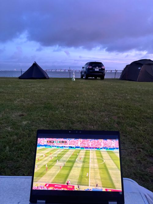キャンプでワールドカップ きさらづCAMP in MITATE ソロキャンプ フリーサイト オートサイト アクセルさんのキャンプブログ CAMPiii（キャンピー） -キャンプ専用SNS キャンプのすべてがここに集まる-