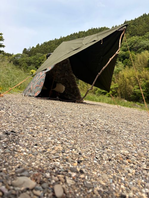 多国籍軍幕Camp🪖 前川キャンプ場 ソロキャンプ フリーサイト Camp 'n'g  Roll♪🏁さんのキャンプブログ CAMPiii（キャンピー） -キャンプ専用SNS キャンプのすべてがここに集まる-