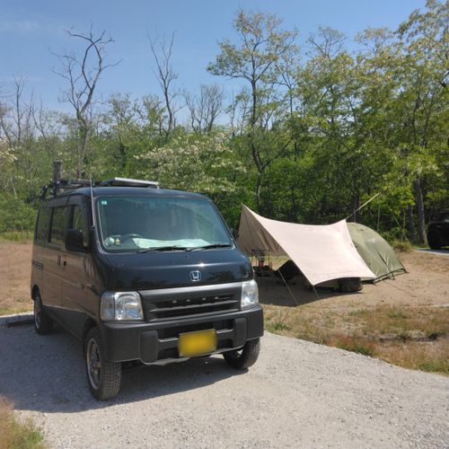 新潟遠征～車中泊＋海キャンデビュー戦～ 海辺の森キャンプ場 ソロキャンプ 区画サイト オートサイト キャンピングカー コペ to バモ△さんのキャンプブログ CAMPiii（キャンピー） -キャンプ専用SNS キャンプのすべてがここに集まる-