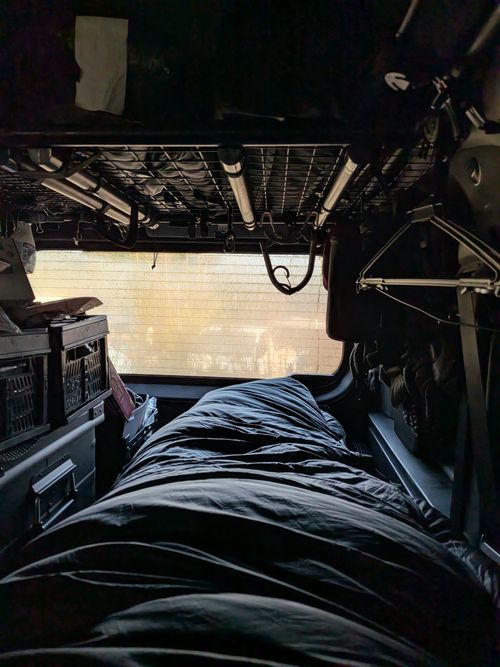 ハスラーが気になる(標高 約150m)(RVパーク(区画、電源付) 3000円)) RVパーク 七里川 ソロキャンプ グループキャンプ オートサイト 区画サイト IZUIZUさんのキャンプブログ CAMPiii（キャンピー） -キャンプ専用SNS キャンプのすべてがここに集まる-