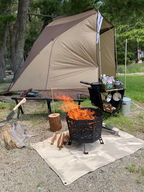 アチアチCamp♪5 大神子海岸 ソロキャンプ フリーサイト camping roll♪さんのキャンプブログ CAMPiii（キャンピー） -キャンプ専用SNS キャンプのすべてがここに集まる-