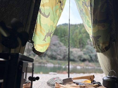 軍幕キャンプ納め🪖 前川キャンプ場 ソロキャンプ フリーサイト camping roll♪さんのキャンプブログ CAMPiii（キャンピー） -キャンプ専用SNS キャンプのすべてがここに集まる-