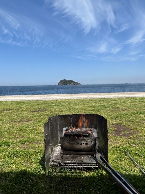 連休取れずに朝からデイキャン うみかぜ公園 ソロキャンプ フリーサイト Genさんのキャンプブログ CAMPiii（キャンピー） -キャンプ専用SNS キャンプのすべてがここに集まる-