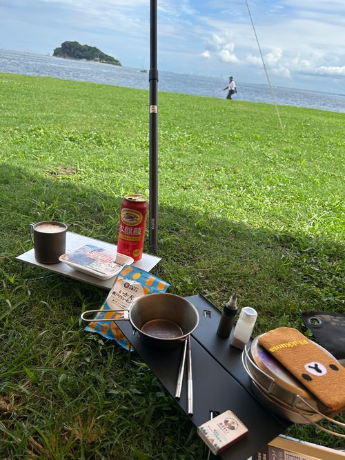 代休取らなきゃ行けないし、DDタープ乾かさなきゃ行けないし、やむなくDAYキャン繰り出した😆 うみかぜ公園 ソロキャンプ フリーサイト Genさんのキャンプブログ CAMPiii（キャンピー） -キャンプ専用SNS キャンプのすべてがここに集まる-