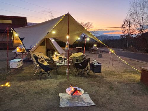 ファミリーキャンプ 三原市 棲真寺山オートキャンプ場 ファミリーキャンプ 区画サイト レッドロビンさんのキャンプブログ CAMPiii（キャンピー） -キャンプ専用SNS キャンプのすべてがここに集まる-