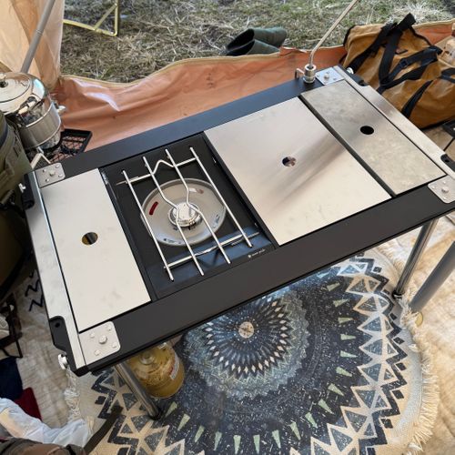 snow peak スノーピーク ファニチャー テーブル xiongmaoさんのキャンプギア CAMPiii（キャンピー） -キャンプ専用SNS キャンプのすべてがここに集まる-